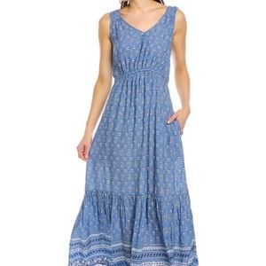 Beachlunchlounge - Women's Blue Freesia Midi Dress